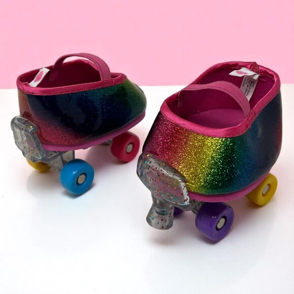 Build A Bear Workshop Rainbow Glitter Roller Skates For Teddy Bear  Sparkle - Picture 1 of 16